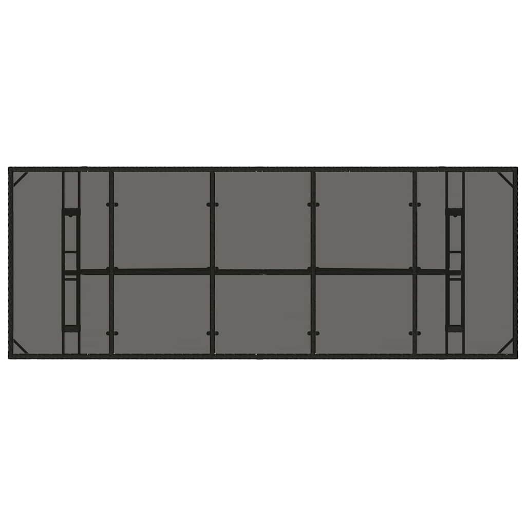 Hage Spisegruppe 11 pcs Svart polyrotting