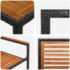 Hage Spisegruppe 3 pcs Svart 90 x 90 x 75 cm polyrotting