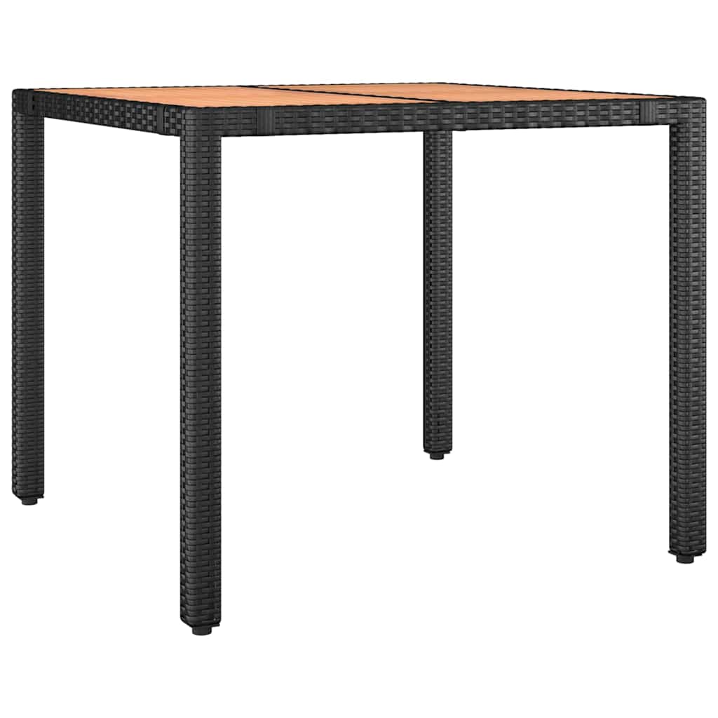 Hage Spisegruppe 5 pcs Svart og Brun polyrotting