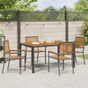 Hage Spisegruppe 5 pcs Svart 150 x 90 x 75 cm polyrotting