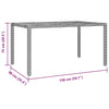 Hage Spisegruppe 5 pcs Svart 150 x 90 x 75 cm polyrotting