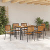 Hage Spisegruppe 7 pcs Svart 150 x 90 x 75 cm polyrotting