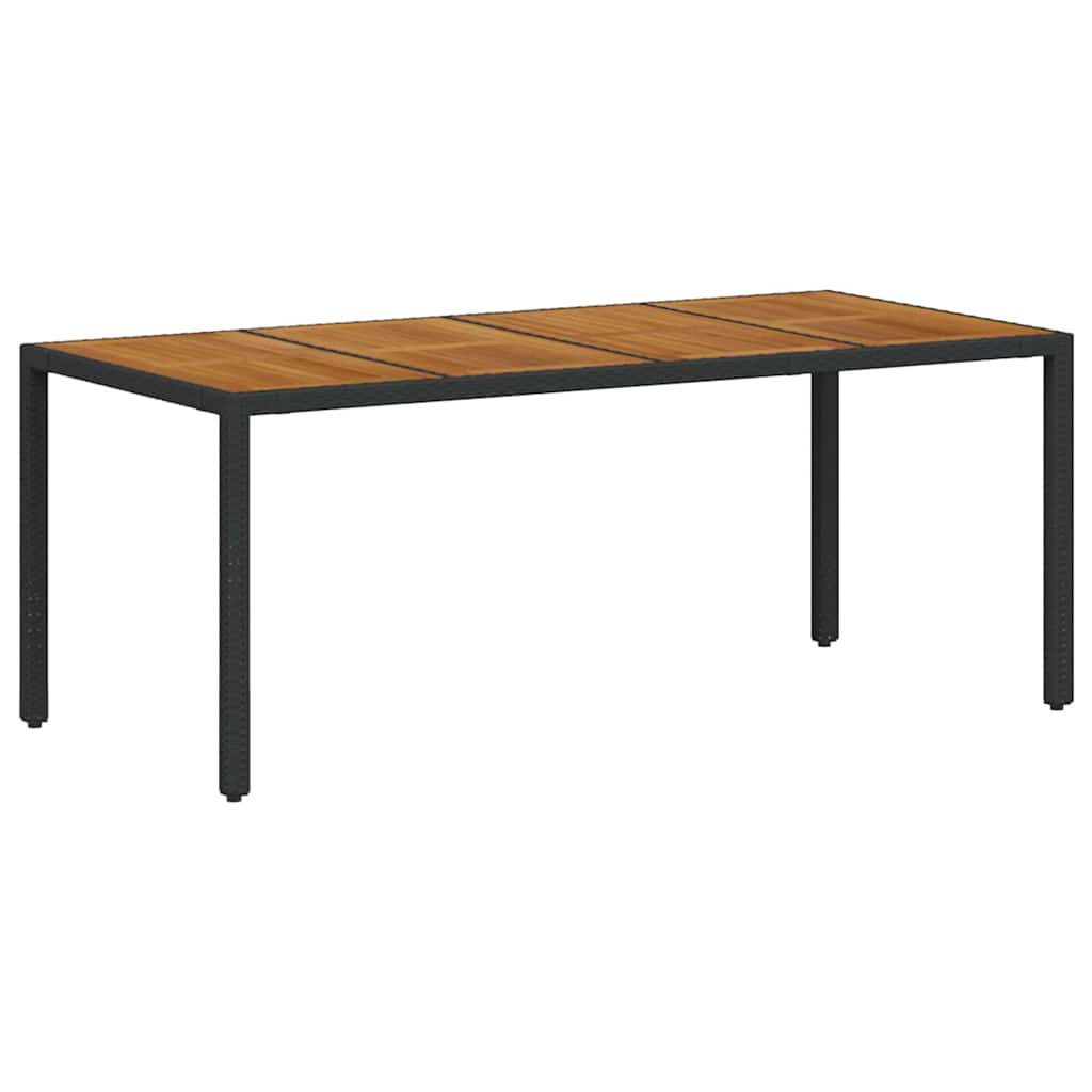 Hage Spisegruppe 9 pcs Svart og Brun polyrotting