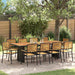 Hage Spisegruppe 11 pcs Svart og Brun polyrotting