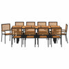 Hage Spisegruppe 11 pcs Svart 240 x 90 x 75 cm polyrotting