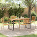 Hage Spisegruppe 5 pcs Beige Solid akasietre