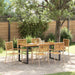 Hage Spisegruppe 7 pcs Beige Solid akasietre