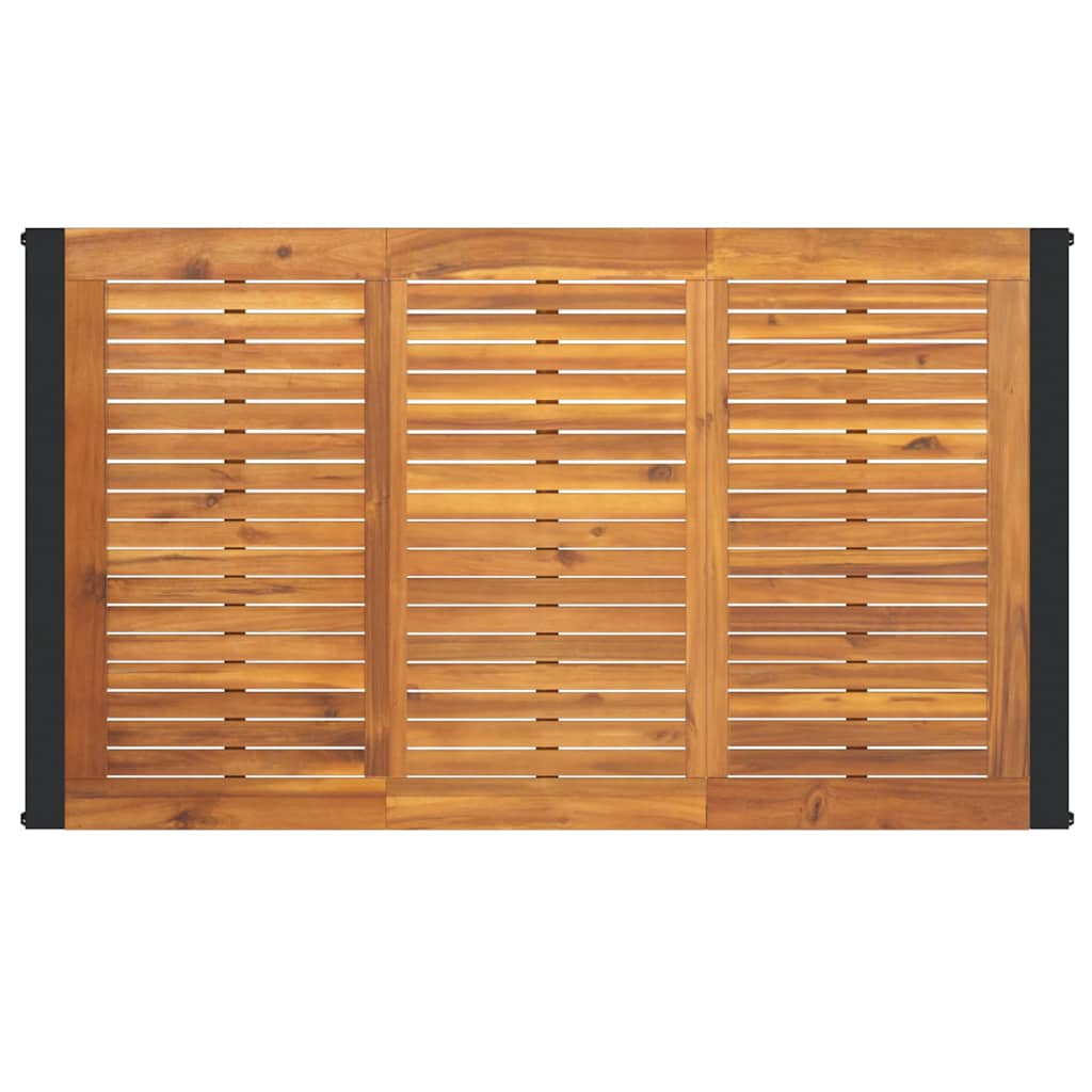 Hage Spisegruppe 5 pcs Svart, Tre 140 x 80 x 75 cm polyrotting
