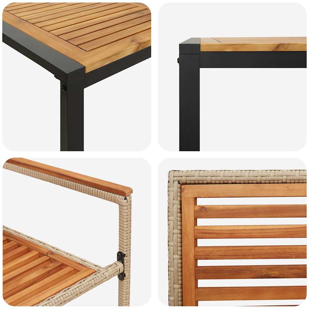 Hage Spisegruppe 5 pcs Beige polyrotting