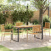 Hage Spisegruppe 5 pcs Beige og Brun polyrotting vidaXL