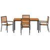 Hage Spisegruppe 5 pcs Svart 150 x 90 x 75 cm polyrotting