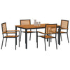 Hage Spisegruppe 5 pcs Svart 150 x 90 x 75 cm polyrotting