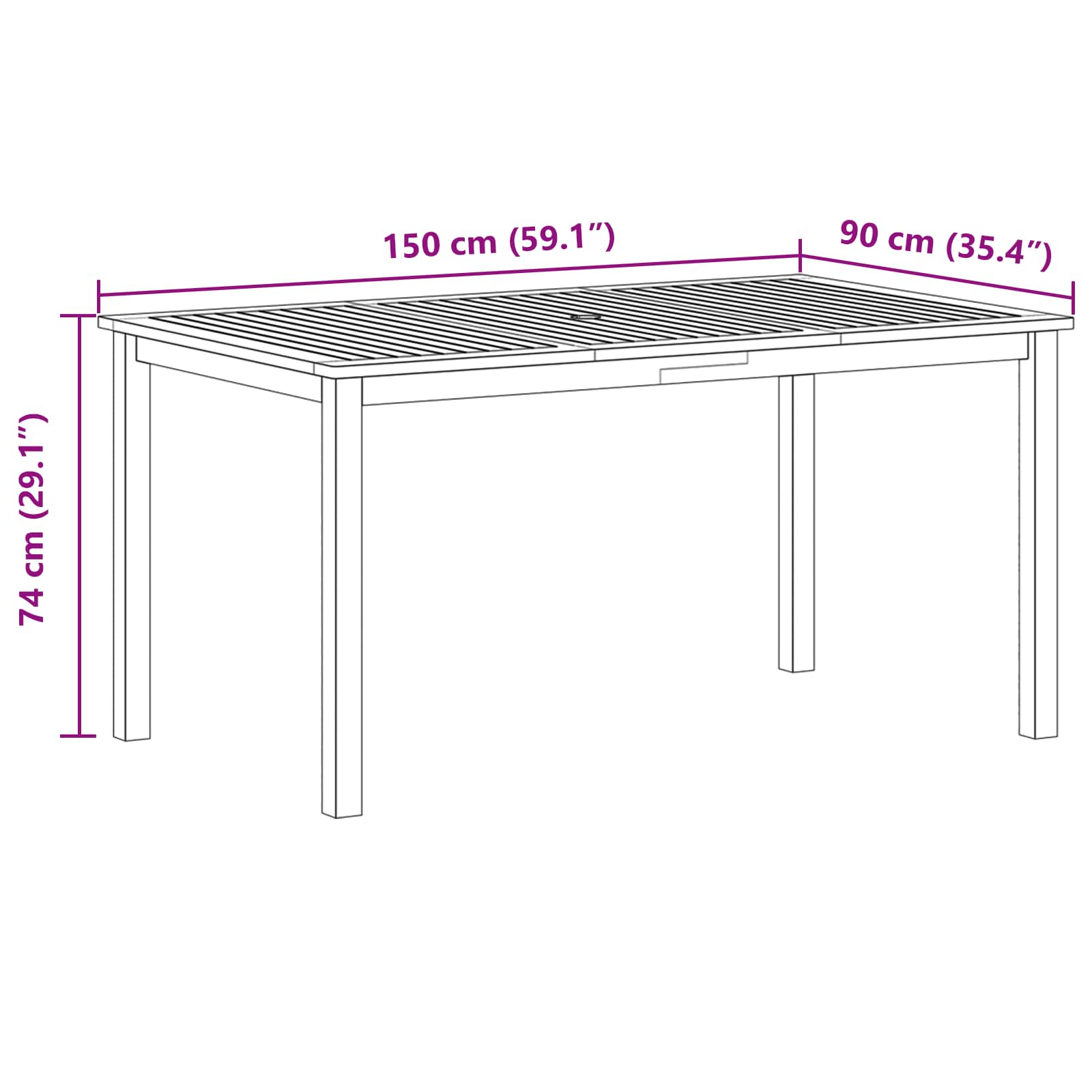Hage Spisegruppe 5 pcs Grå Solid akasietre vidaXL