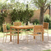 Hage Spisegruppe 5 pcs Beige Solid akasietre vidaXL