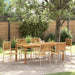 Hage Spisegruppe 7 pcs Beige Solid akasietre