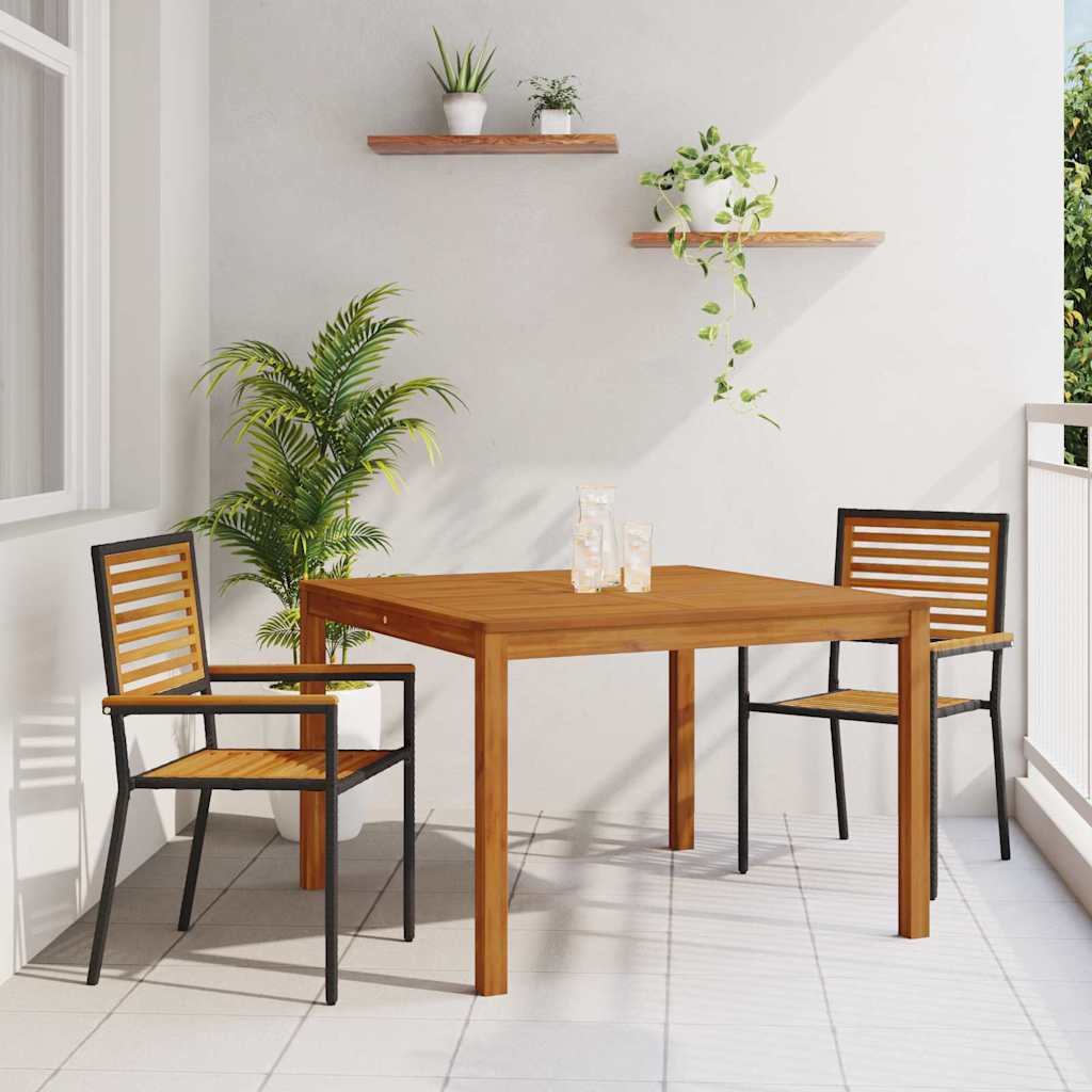 Hage Spisegruppe 3 pcs Svart Poly rattan