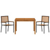 Hage Spisegruppe 3 pcs Svart Poly rattan
