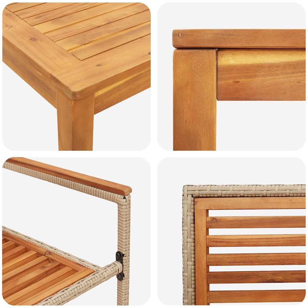 Hage Spisegruppe 3 pcs Beige Solid akasietre