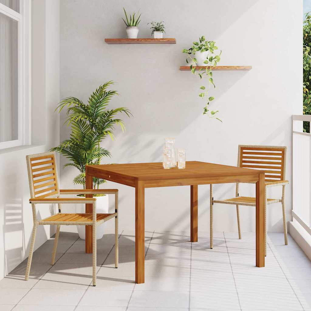 Hage Spisegruppe 3 pcs Beige Solid akasietre