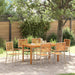Hage Spisegruppe 7 pcs Beige Solid akasietre