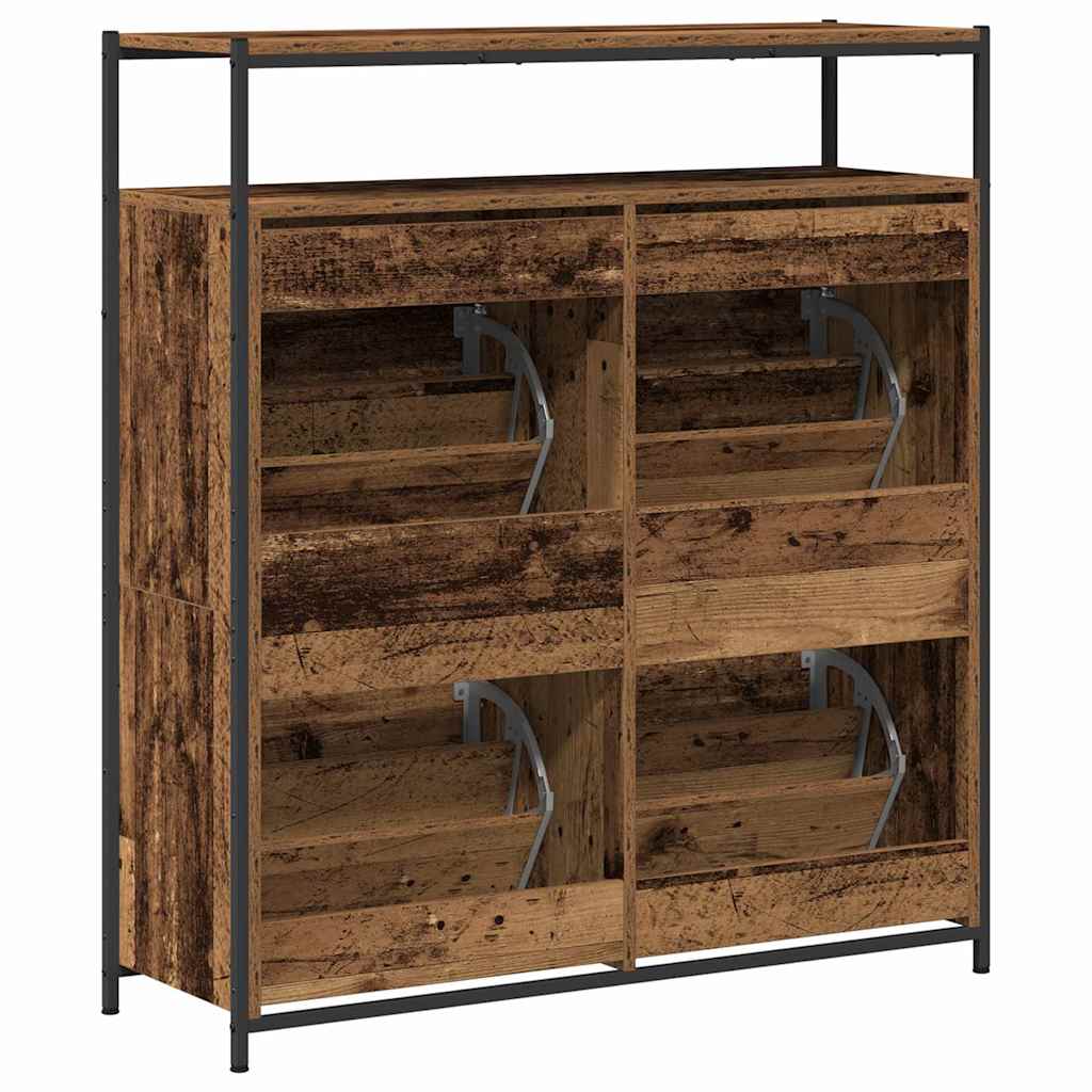 Sko Skap med hylle Gammelt tre 100 x 34 x 112 cm Konstruert tre