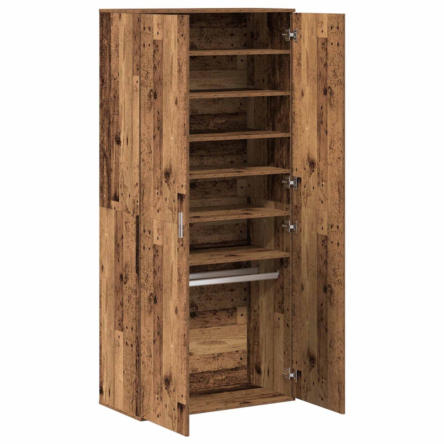 Highboard med hylle Gamle tre 80 x 39 x 178 cm Konstruert tre