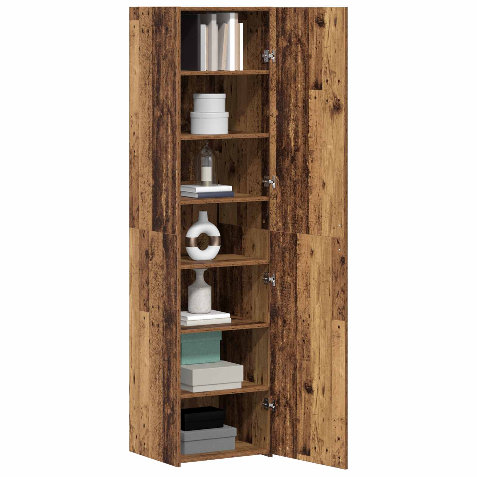 Høyskap 2 pcs Gammelt tre 45 x 42,5 x 185 cm vidaXL