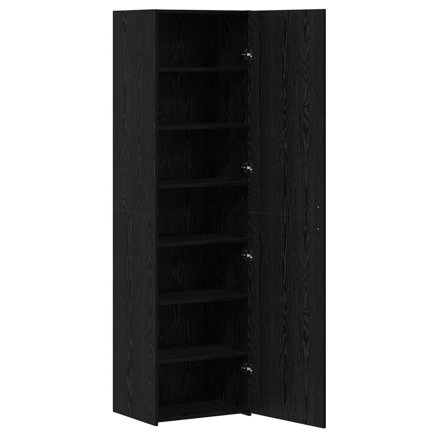 Høyskap 2 pcs Svart Eik 50 x 42,5 x 185 cm