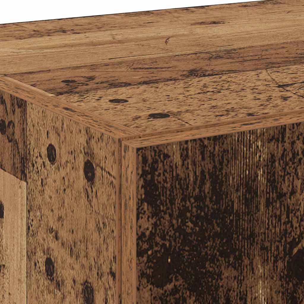 Høyskap 2 pcs Gammelt tre 70 x 42,5 x 185 cm vidaXL
