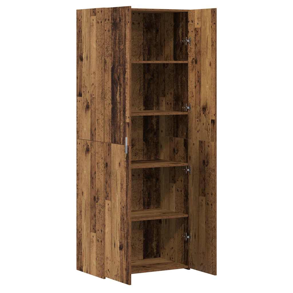 Høyskap 2 pcs Gammelt tre 70 x 42,5 x 185 cm vidaXL