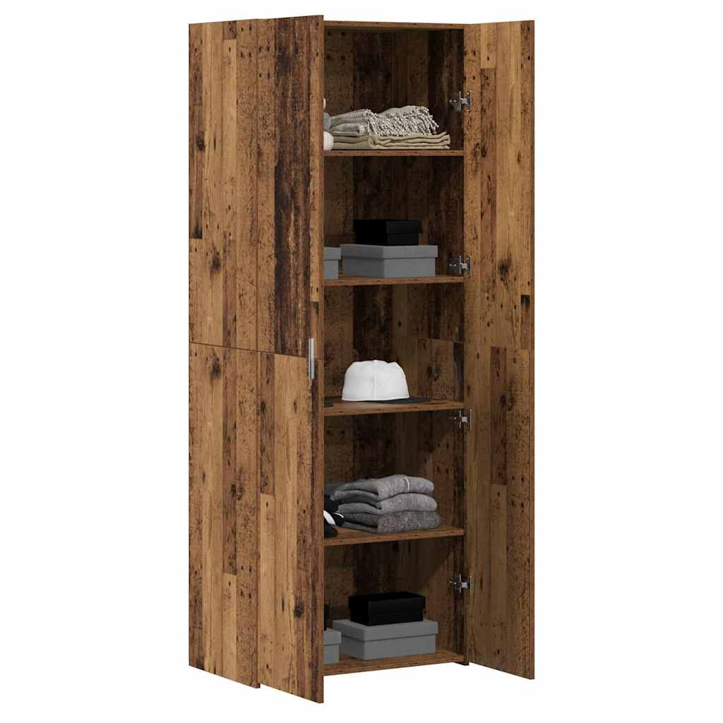 Høyskap 2 pcs Gammelt tre 70 x 42,5 x 185 cm vidaXL