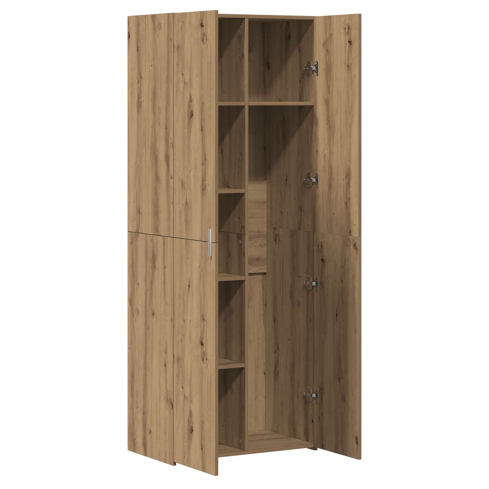 Høyskap artisan eik 70 x 42.5 x 185 cm Konstruert tre vidaXL