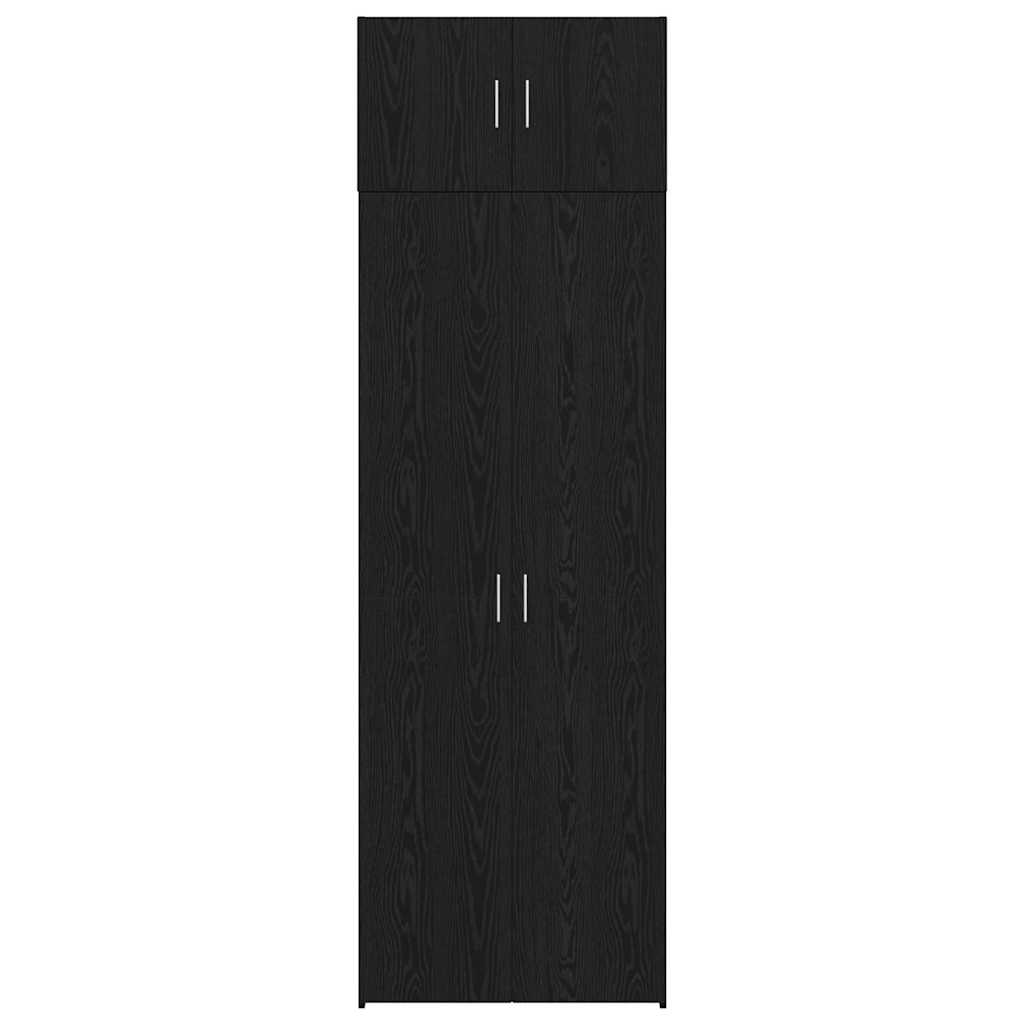Oppbevaringsskap 3 pcs Svart Eik vidaXL
