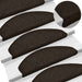 Trappematter selvklebende 20 stk 65x21x4 cm mørkebrune halvrund store