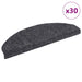 Trappematter selvklebende 30 stk 65x21x4 cm mørkegrå halvrund store