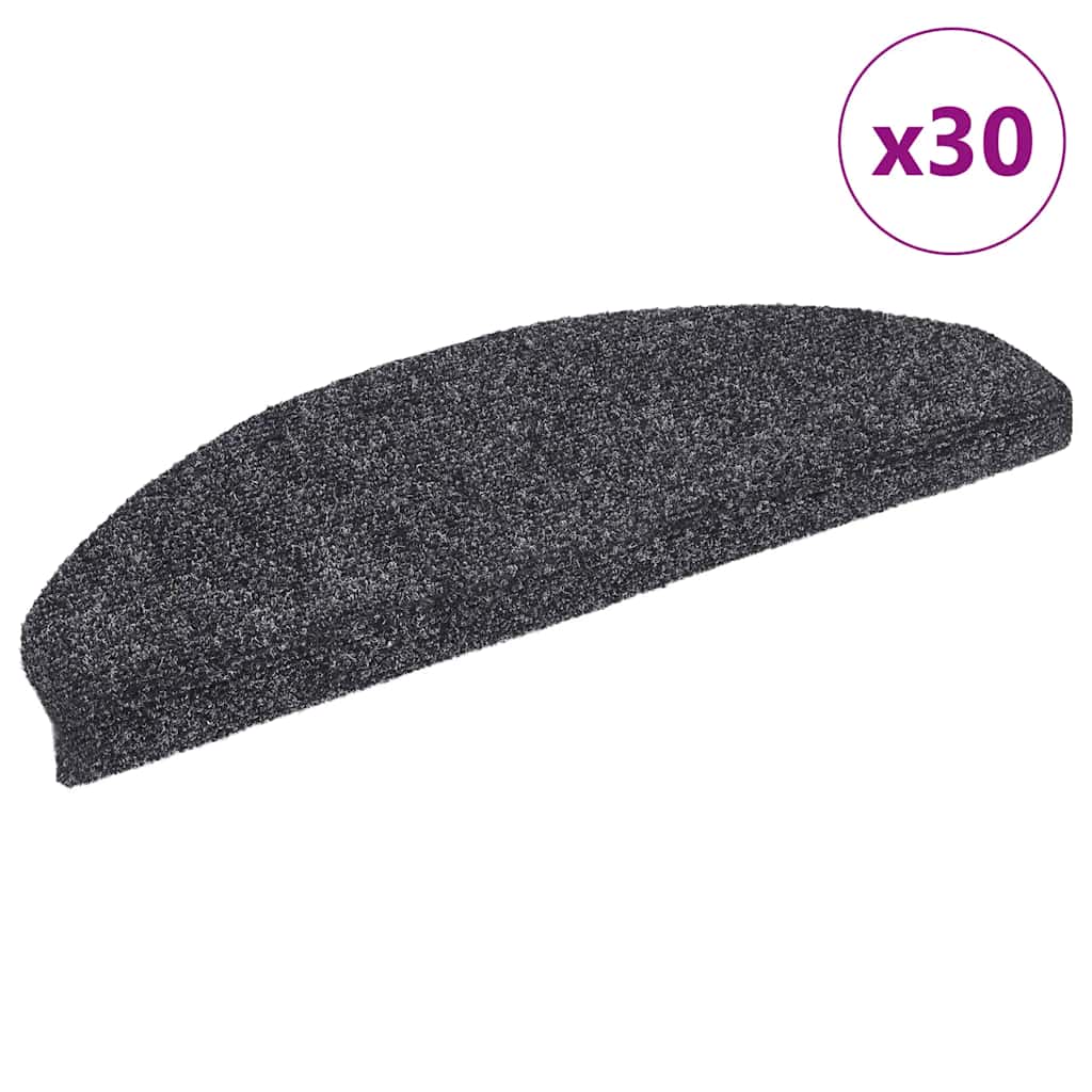 Trappematter selvklebende 30 stk 65x21x4 cm mørkegrå halvrund store