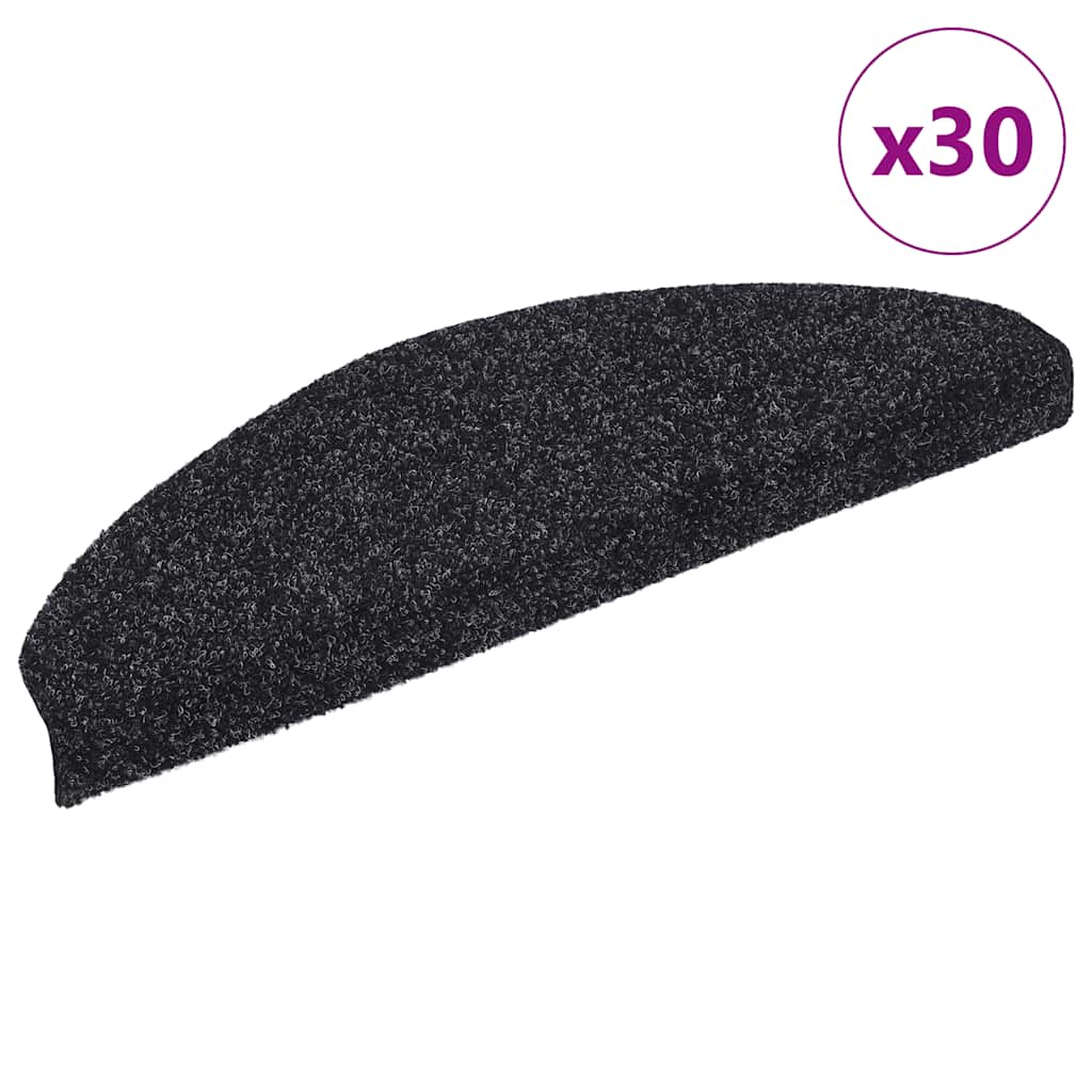 Trappematter selvklebende 30 stk 65x21x4 cm svarte halvrund store