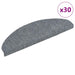 Trappematter selvklebende 30 stk 65x21x4 cm lysegrå halvrund store
