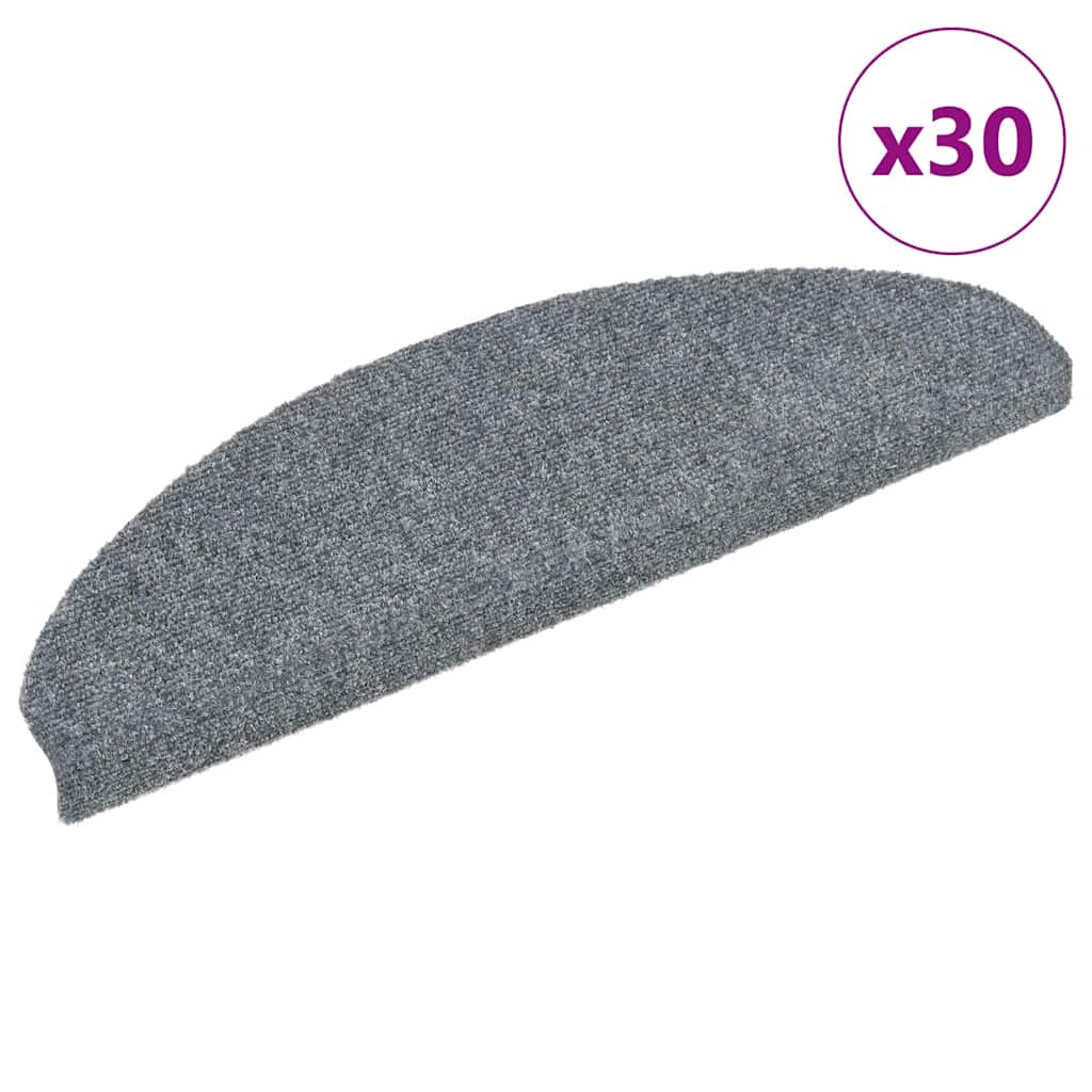 Trappematter selvklebende 30 stk 65x21x4 cm lysegrå halvrund store