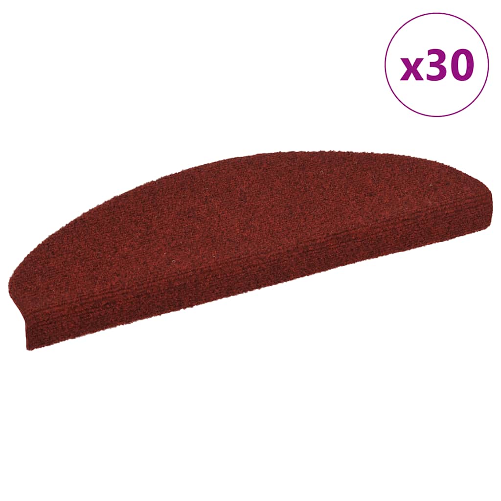 Trappematter selvklebende 30 stk 65x21x4 cm bordeauxrød halvrund store