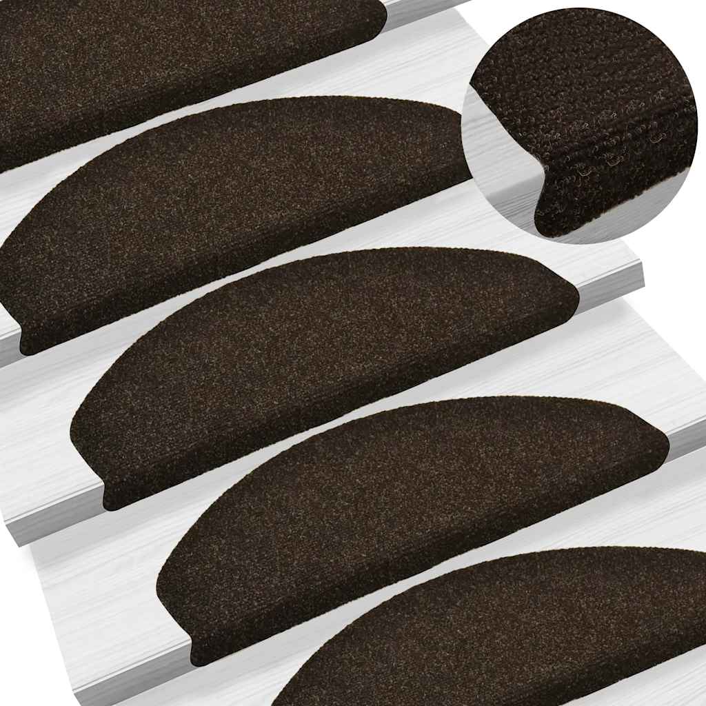 Trappematter selvklebende 30 stk 65x21x4 cm mørkebrune halvrund store