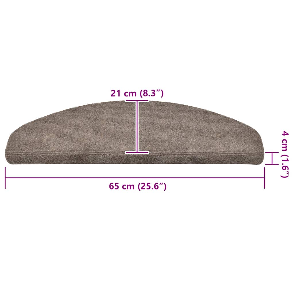 Trappematter selvklebende 30 stk 65x21x4 cm beige halvrund store