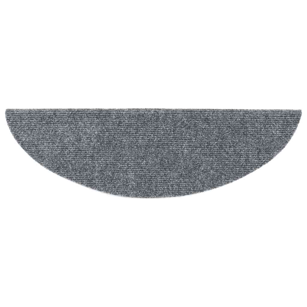 Trappematter selvklebende 20 stk 56x17x3 cm lysegrå halvrund