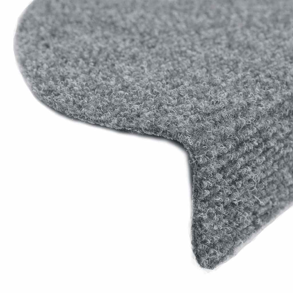 Trappematter selvklebende 20 stk 56x17x3 cm lysegrå halvrund