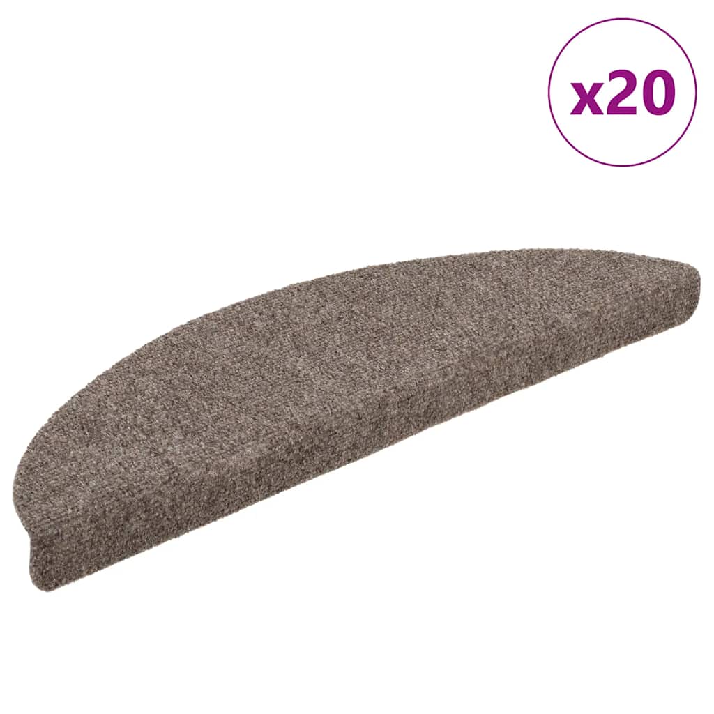 Trappematter selvklebende 20 stk 56x17x3 cm beige halvrund