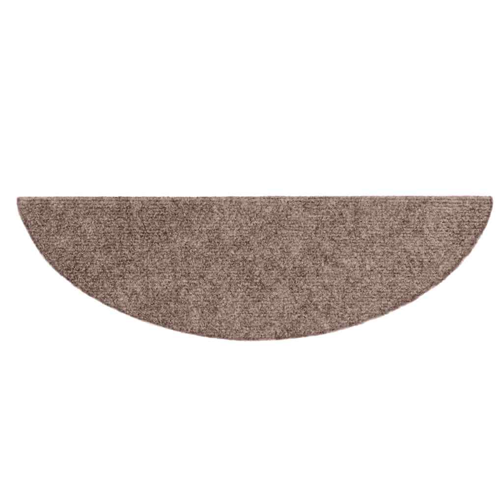 Trappematter selvklebende 30 stk 56x17x3 cm lysebrun halvrund