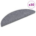 Trappematter selvklebende 30 stk 56x17x3 cm lysegrå halvrund
