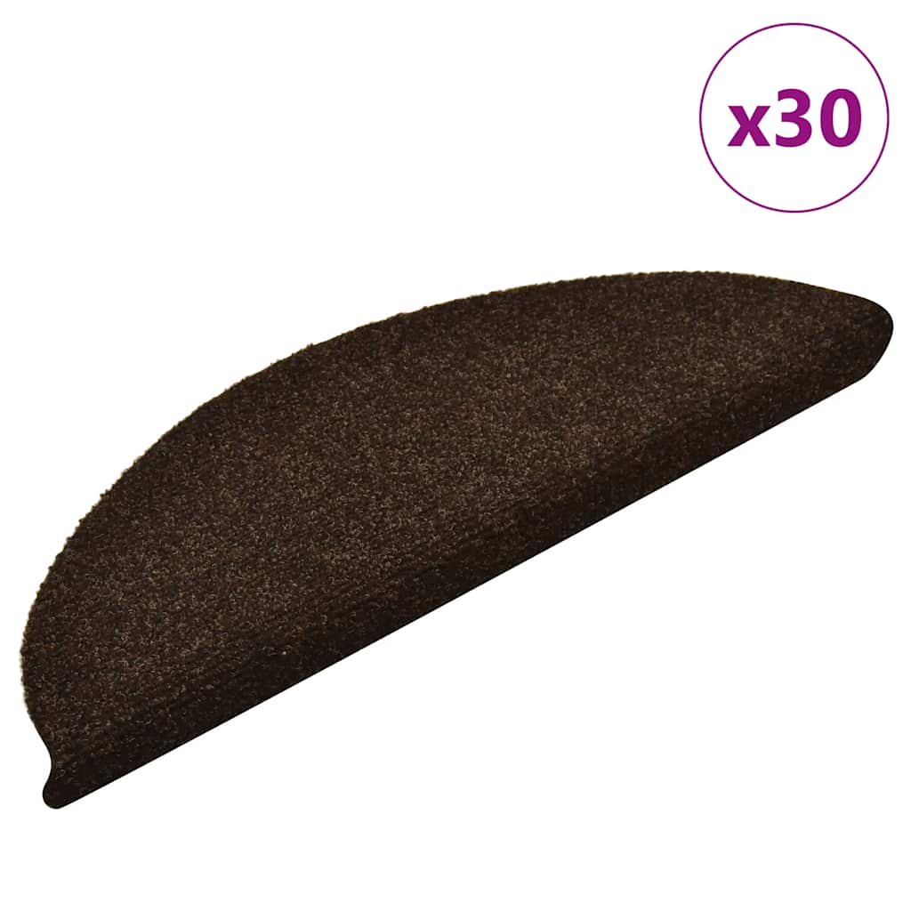 Trappematter selvklebende 30 stk 56x17x3 cm mørkebrune halvrund