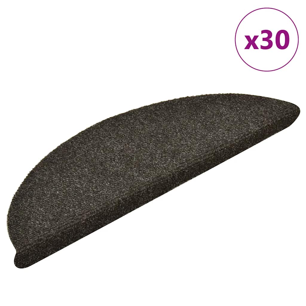 Trappematter selvklebende 30 stk 56x17x3 cm antrasitt halvrund