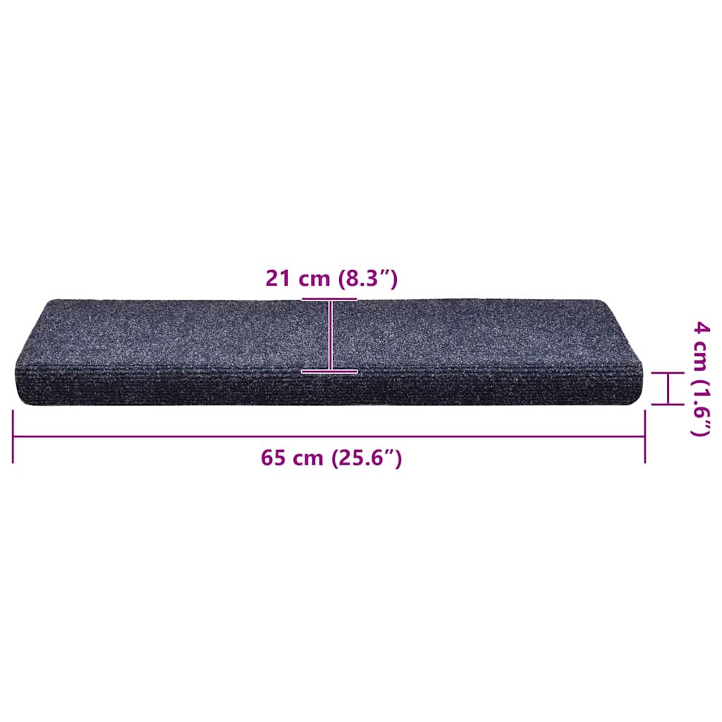 Trappematter selvklebende 30 stk 65x21x4 cm blå rektangulær kant